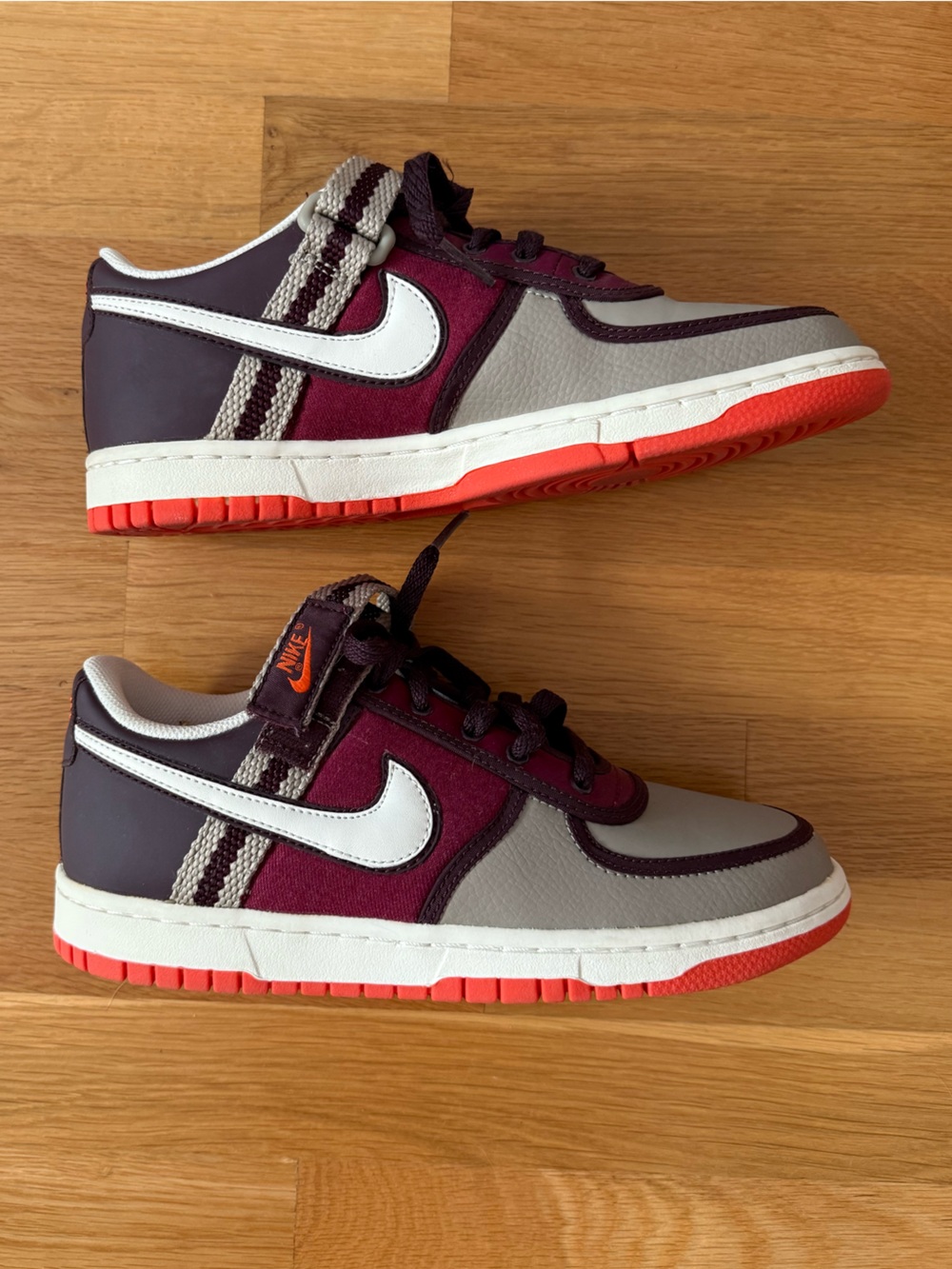 Nike Kids Low-Top Sneakers - Burgundy, Gray, White, Red